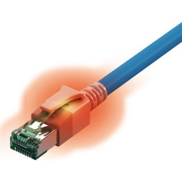 Easylan CS1OBADAD0070 RJ45 Hálózati kábel, patchkábel CAT 6A S/FTP 7.00 m Kék Kettős árnyékolás, Halogénmentes, Lángálló 1 db ( )