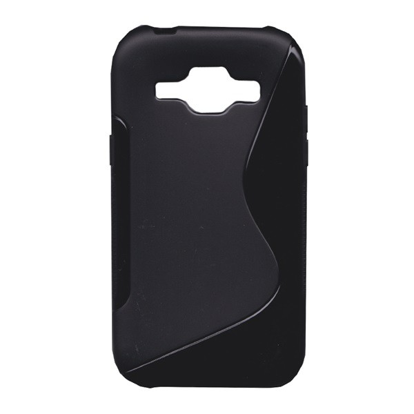 Szilikon telefonvédő (S-line) FEKETE [Samsung Galaxy J1 (SM-J100)] (5996457534746)