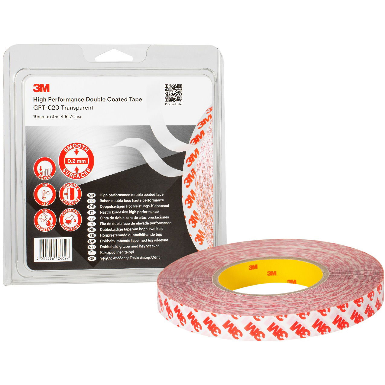 3M Kétoldalas ragasztószalag 9088-200, 19mm x 50m (F8116)