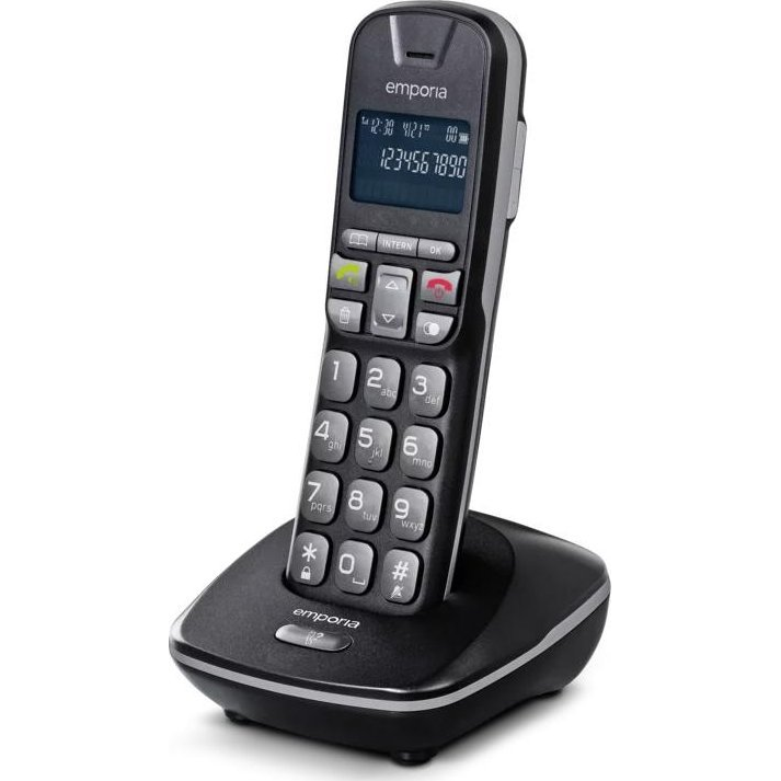 Emporia TH-21 telefonkagyló Vezeték nélküli telefon Hívóazonosító Fekete (TH-21)