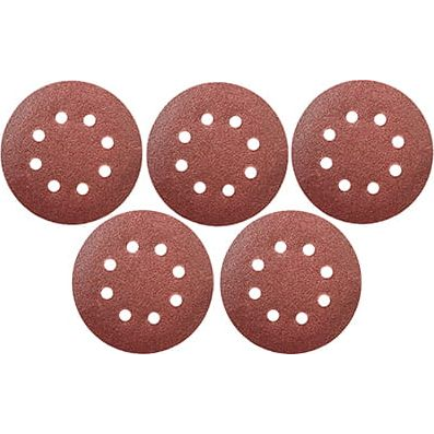 Dedra Krążek ścierny 80gr, 125mm, rzep, kpl 5szt