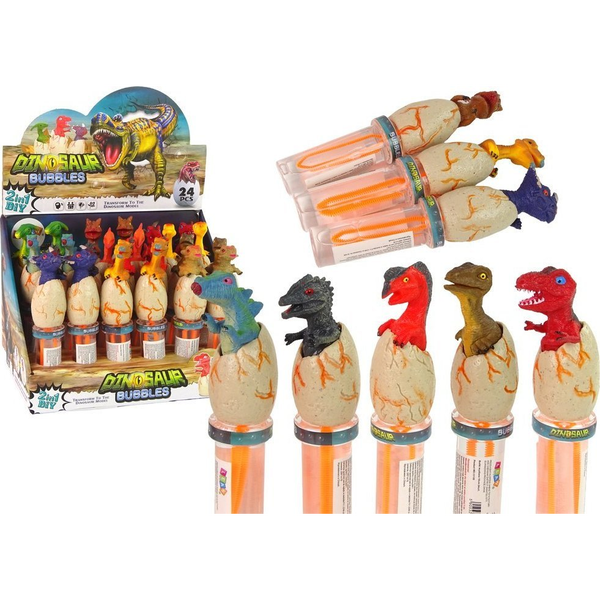  LeanToys Bańki Mydlane Dinozaury 18 cm Różne Kolory