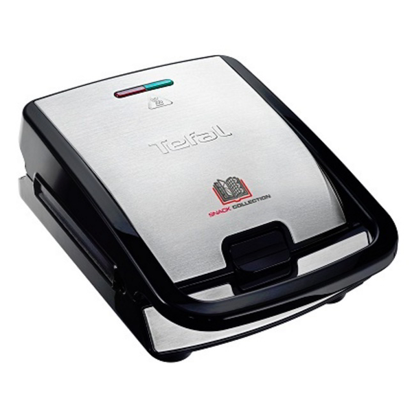 Уред за сандвичи Tefal SW852D12 Snack Collection 2 in 1, 700W, 2 комплекта подвижни табели, 2 светлинни индикатора, Инокс