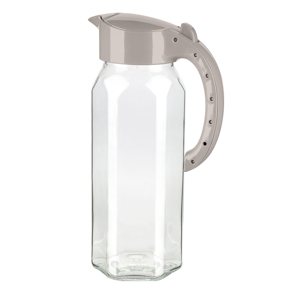 Titiz Ala Jug Box Üveg kancsó 1,2L - Átlátszó / Lila (KC-103)