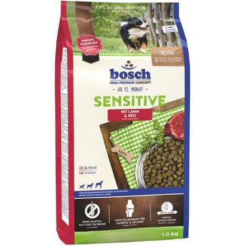 Bosch 5219001 suché krmivo pre psy 1 kg Dospelý Jahňacie, ryža (18735)