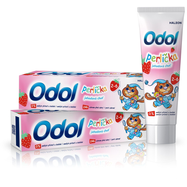 Odol Perlicka eper ízű fogkrém gyerekeknek, 2× 50 ml