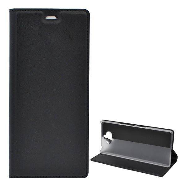 Калъф за Sony Xperia 10 (L4113), Стоящ, Кожен, Странично отваряне, Черен