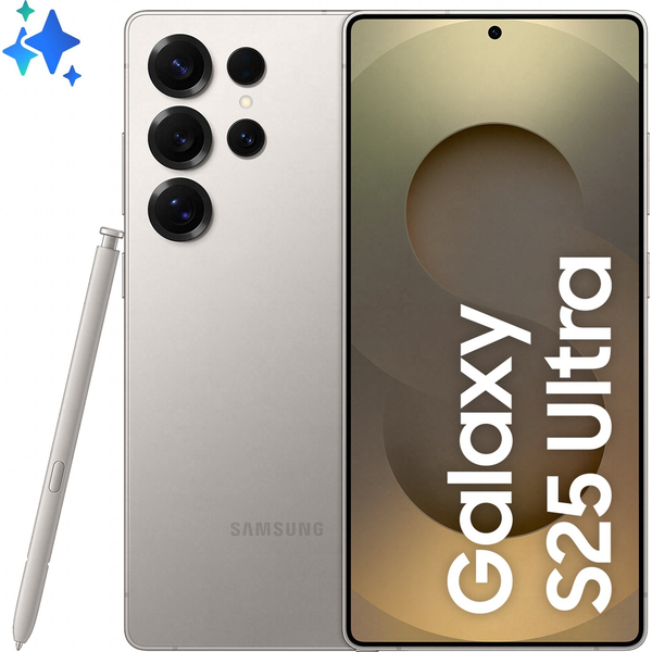 Samsung Galaxy S25 Ultra 17,5 cm (6.9") Dual SIM Android 15 5G USB Type-C 12 GB 1 TB 5000 mAh Grå, Titanium