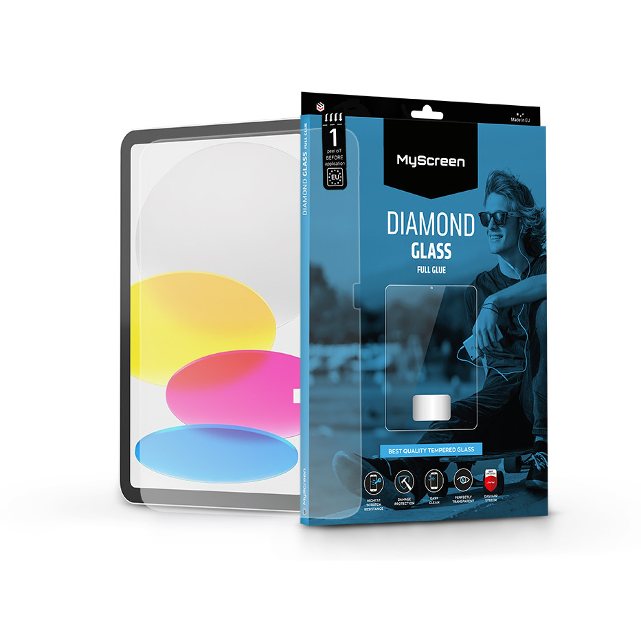 MyScreen Diamond Glass Full Glue - Apple iPad 10.9 (2022)/ iPad 11 (2025) üvegfólia (MS214377)