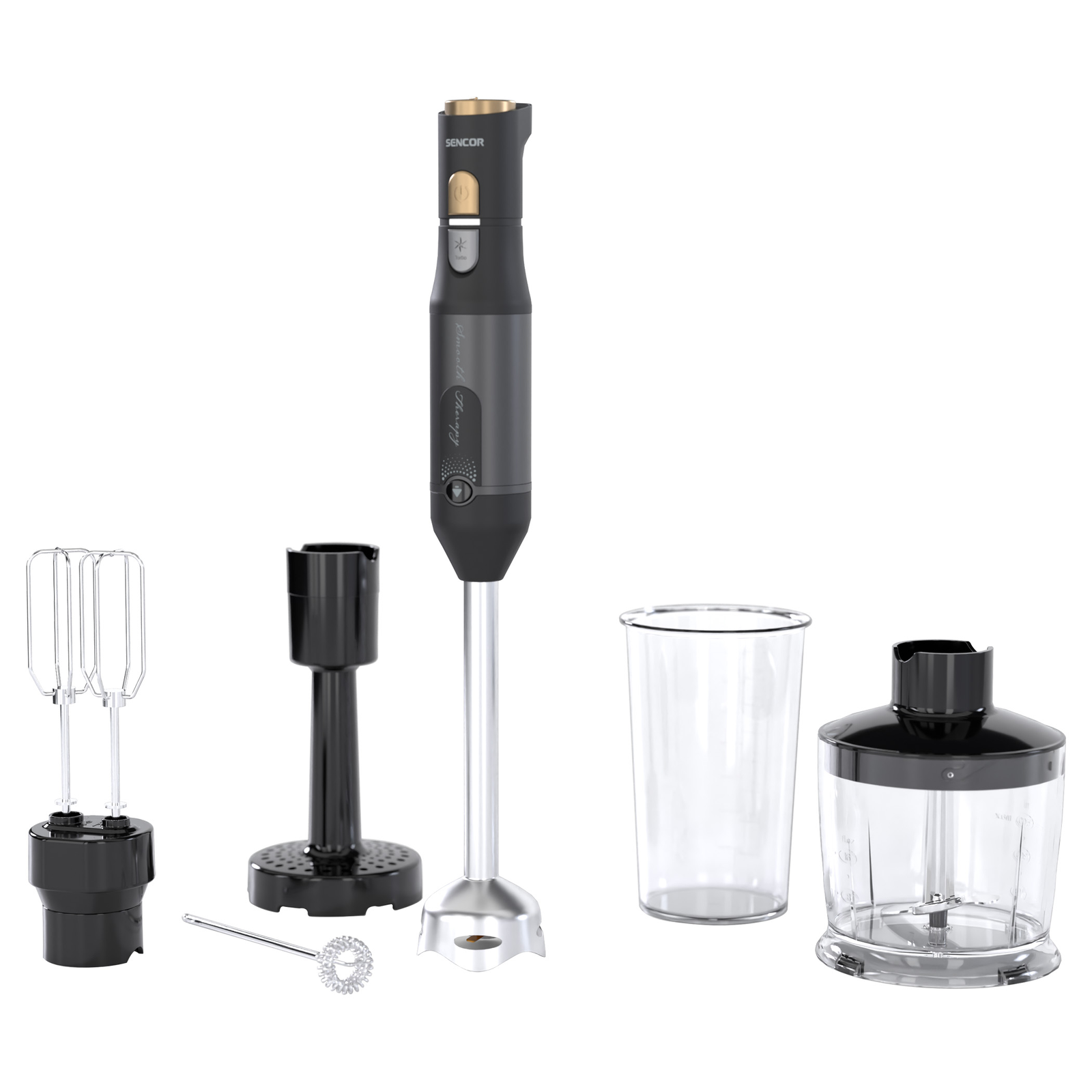 Tyčový mixér Sencor SHB 6442BK 1200W Drvič Nástavec na šľahanie (SHB 6442BK)