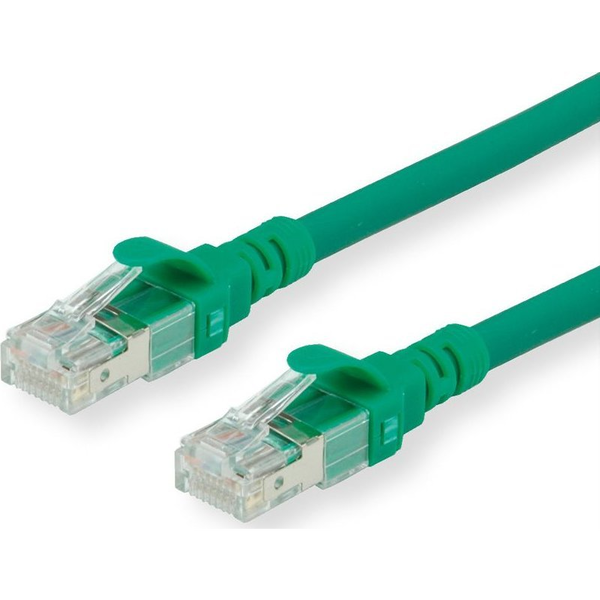  Roline ROLINE - Patch- Cable - RJ- 45 (M) to RJ- 45 (M) - 30 cm - UTP - CAT 6a - halogen free, shaped, stranded - green (21.15.2984)