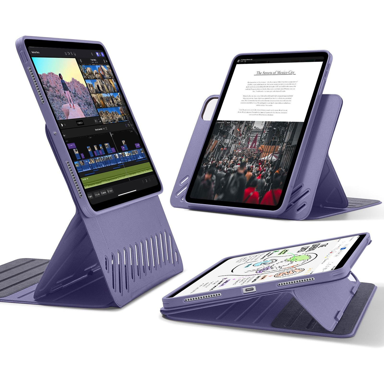 ESR Shift Magnetic Case, Compatible with iPad Pro 11 (2024), Purple (1B2020406)