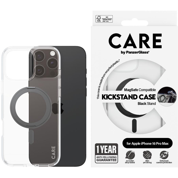 PanzerGlass CARE by PG BLK Kick/MagS iPhone16P 6.9 mobiltelefon etui Cover