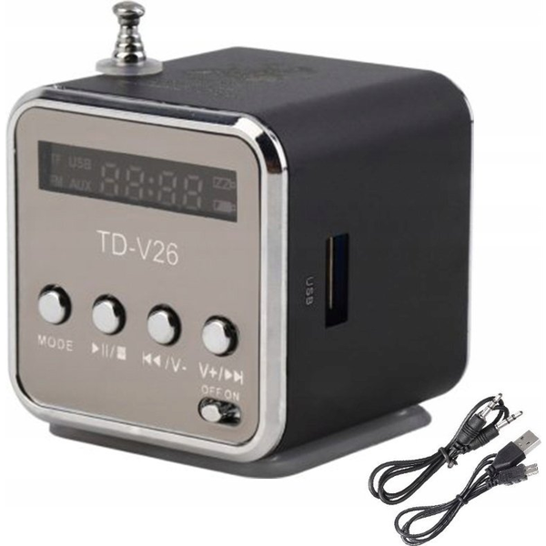 Radio Retoo GŁOŚNIK BEZPRZEWODOWY PRZENOŚNY MINI RADIO FM LED
