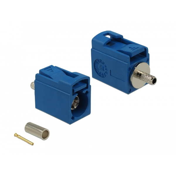 Delock FAKRA C 21 mm (rövid) anya a krimpeléshez (89701)