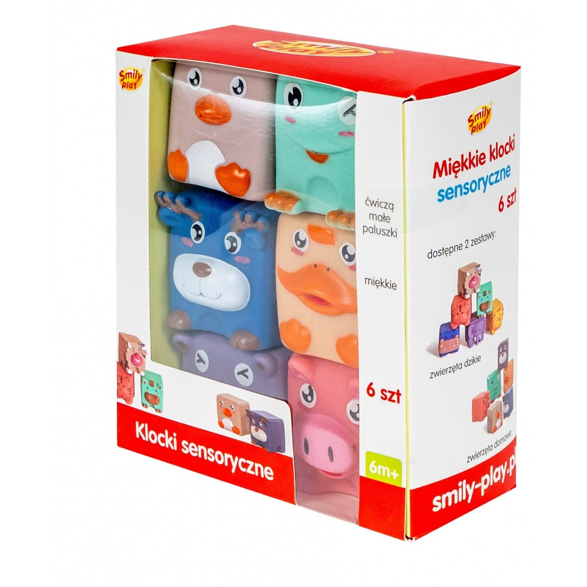 Smily Play Puha szenzoros kockák 6 darabos készlet (SP84490)