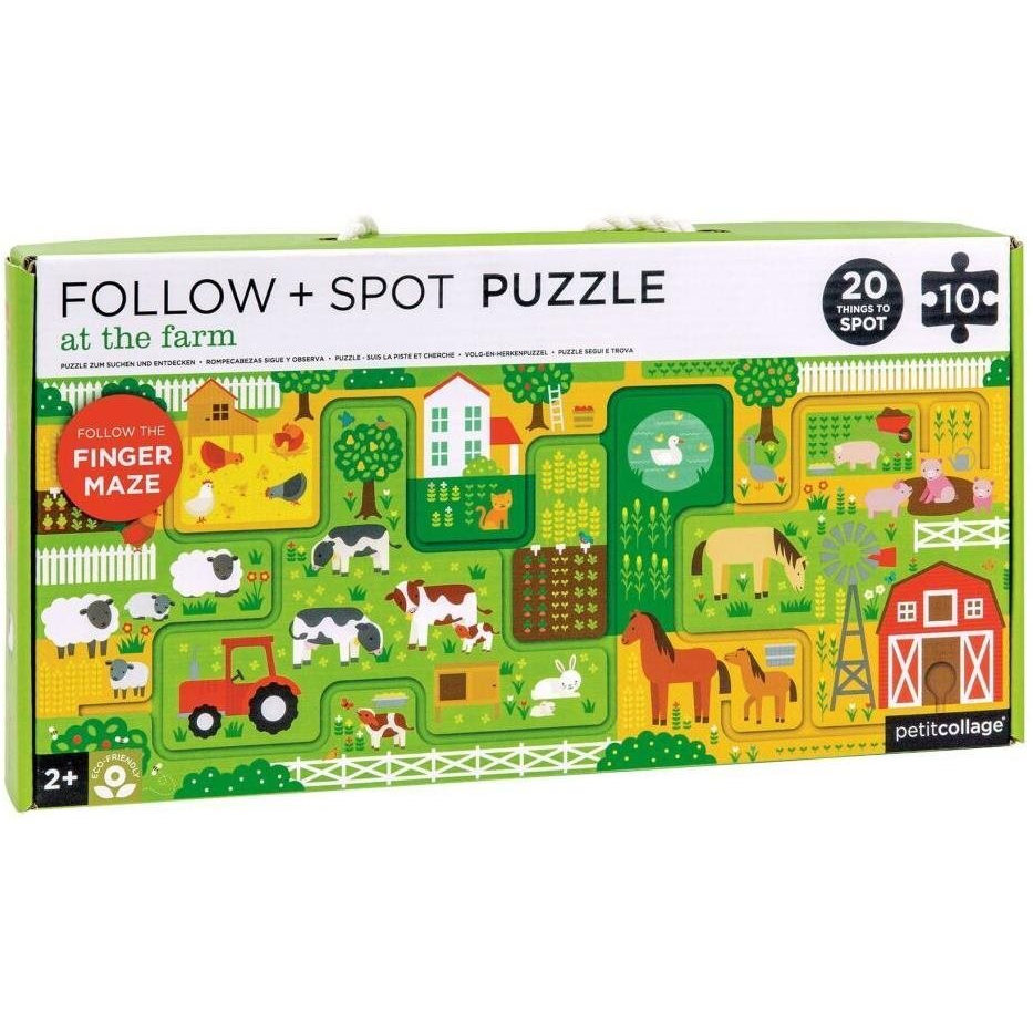 Petit Collage Útvesztő és puzzle Farm (736313544503)