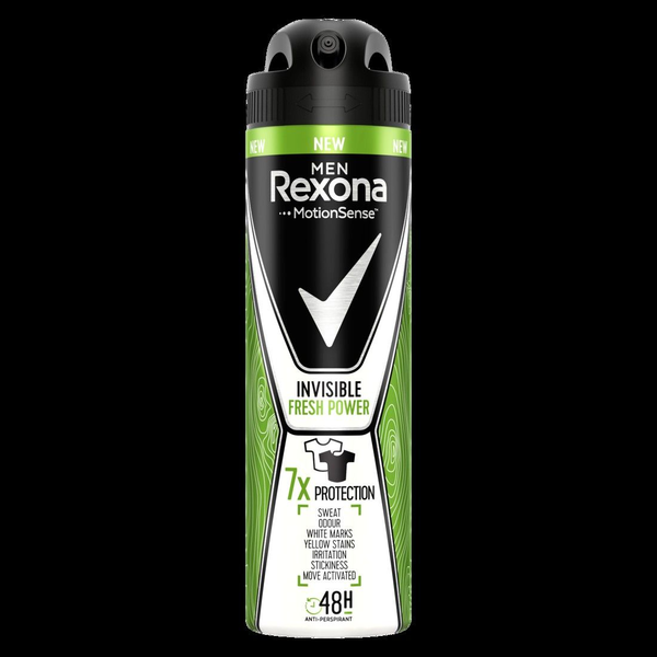 Pánský antiperspirant ve spreji bez alkoholu 48h Fresh Power Rexona 150 ml