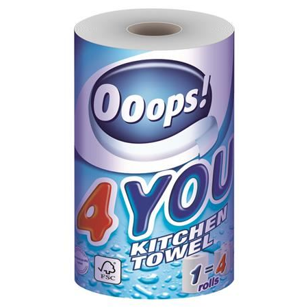 Ooops! 4You háztartási papírtörlő 2 rétegű (KKC2001901) (KKC2001901)