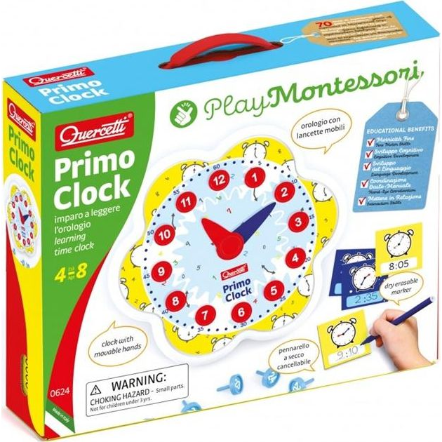 Quercetti Montessori Primo Clock Oktató Játék (040-0624)