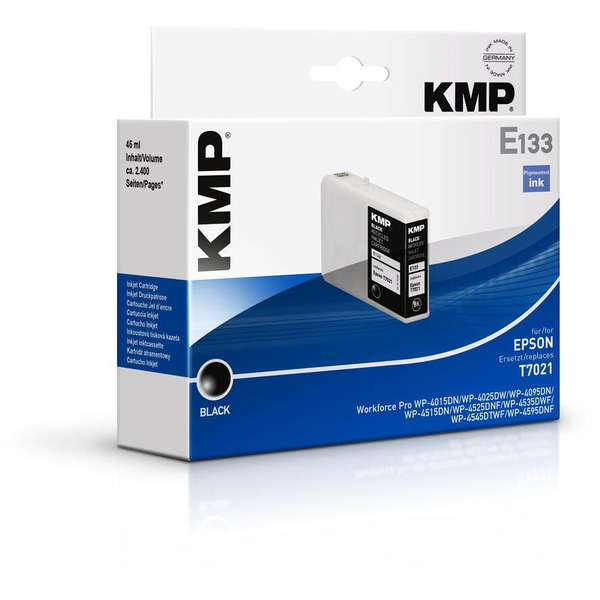 KMP E133 Epson T7021 черна преработена печатаща касета