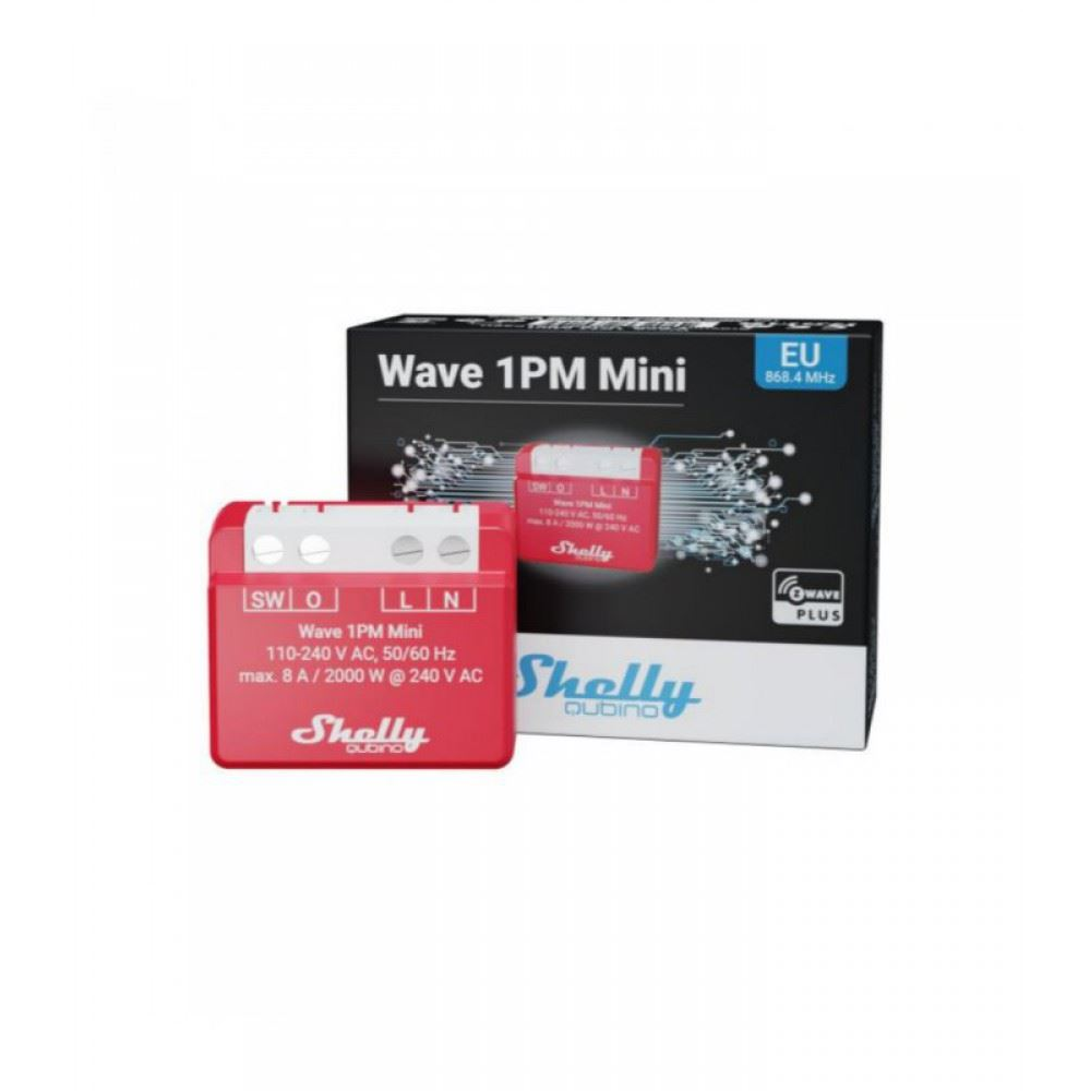 Shelly Qubino Wave 1PM mini okosrelé (SHELLY-QUBINO1PMMINI) (SHELLY-QUBINO1PMMINI)