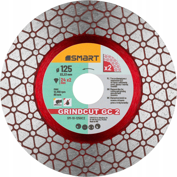 SMART365 2-in-1 disc for processing and grinding stoneware and ceramics (10-125GC2)