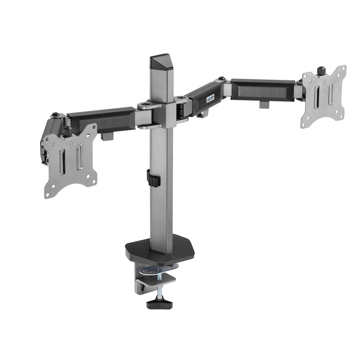 Maclean Ergo Office ER-449 17"-32" LCD TV/Monitor asztali tartó - Szürke (2 kijelző) (ER-449)