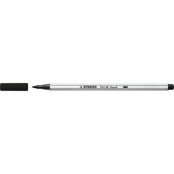 STABILO Pen 68 brush флумастер Среден Черен 1 броя