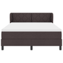 Pat box spring cu saltea, maro închis, 160x200 cm, textil