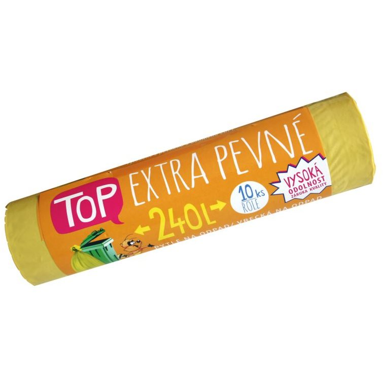 VIPOR LDPE Top Extra szilárd 240 l, 10 db, sárga (8595657600892)