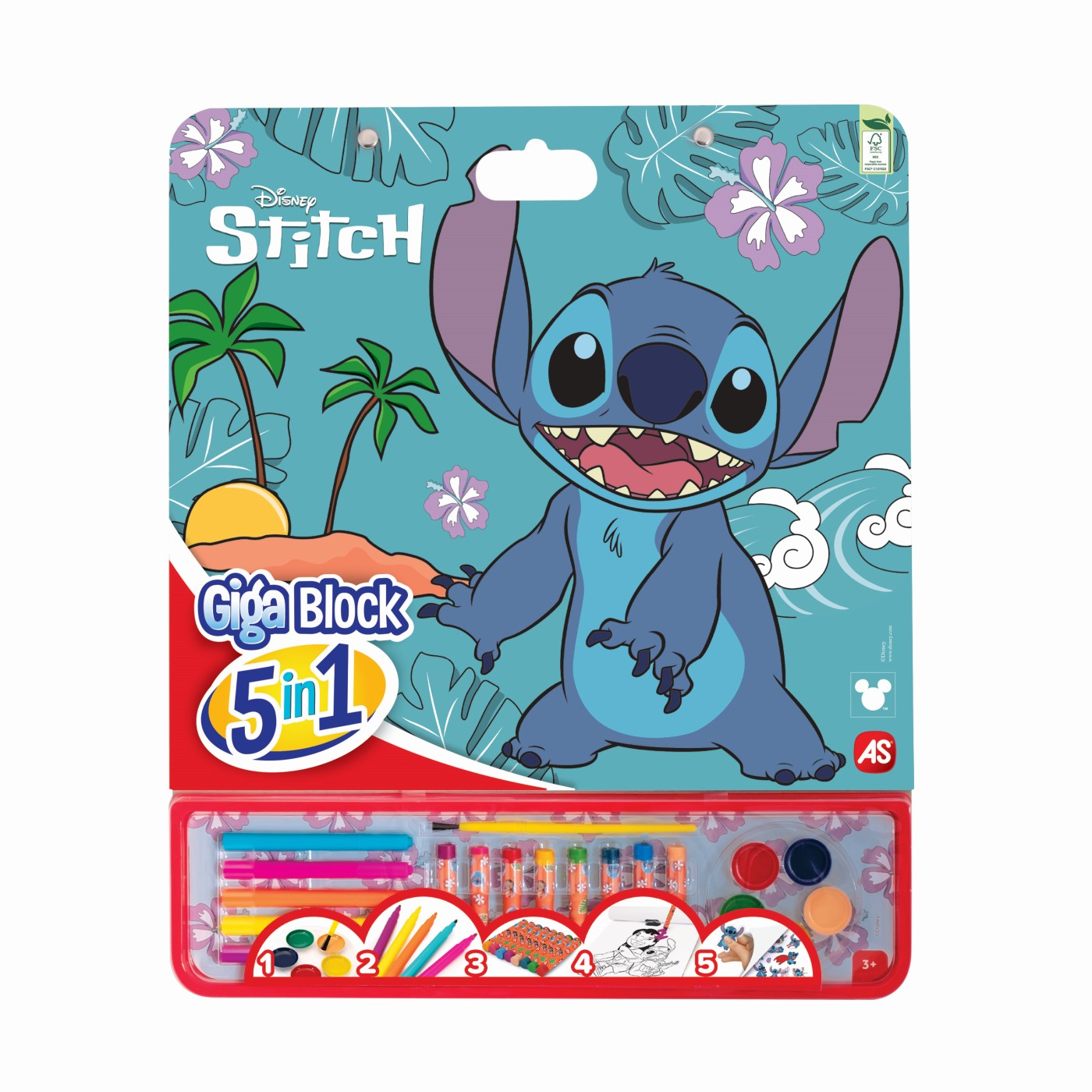 AS CRAFT Giga színező 5 az 1-ben Disney Stitch (1023-62756)