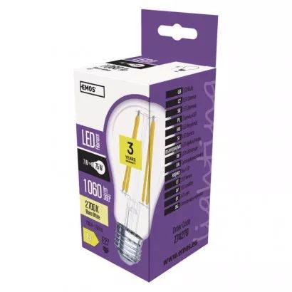EMOS LED fényforrás filament E27 7W meleg fehér (Z74270) (Z74270)