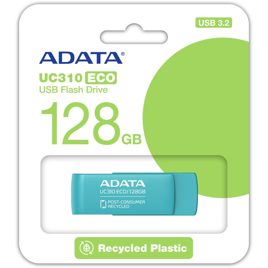 ADATA UC310 ECO USB kľúč 128 GB USB Typ-A 3.2 Gen 1 (3.1 Gen 1) Zelená