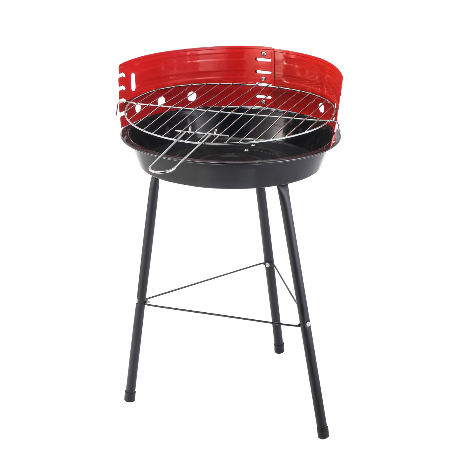 Somogyi Nava BBQ Guru Hordozható Kerti grill 33cm - Fekete / Piros (10-186-215)