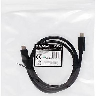 Kabel USB Blow USB-C - USB-C 1 m Czarny (66-118#)