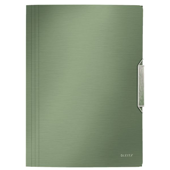 Leitz STYLE műanyag gumis mappa olajfazöld (39770053) (Leitz39770053)