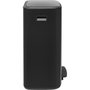 Brabantia Bo Pedal Bin pedálos szelektív hulladékgyűjtő szagmentesen záródó Soft-Close fedél, műanyag tartály, 2x30L - O méret, acél, matt fekete - 211508