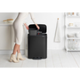 Brabantia Bo Pedal Bin pedálos szelektív hulladékgyűjtő szagmentesen záródó Soft-Close fedél, műanyag tartály, 2x30L - O méret, acél, matt fekete - 211508
