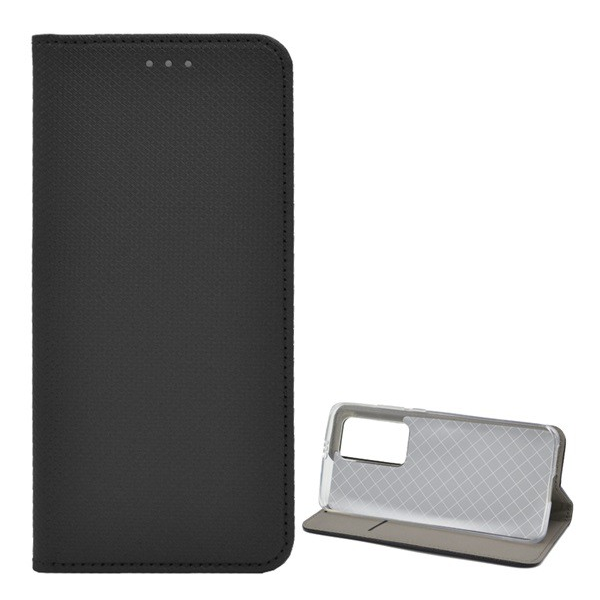 Tok álló, bőr hatású (FLIP, oldalra nyíló, asztali tartó funkció, rombusz minta) FEKETE [Huawei P40 Pro 5G] (5996457957545)
