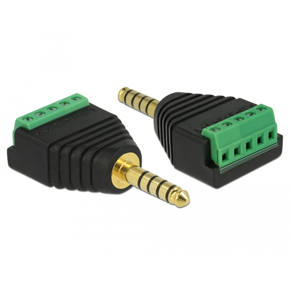 Delock Adapter Stereo jack 4,4 mm-es csatlakozó   sorkapocs blokk 5 tűs (65948)