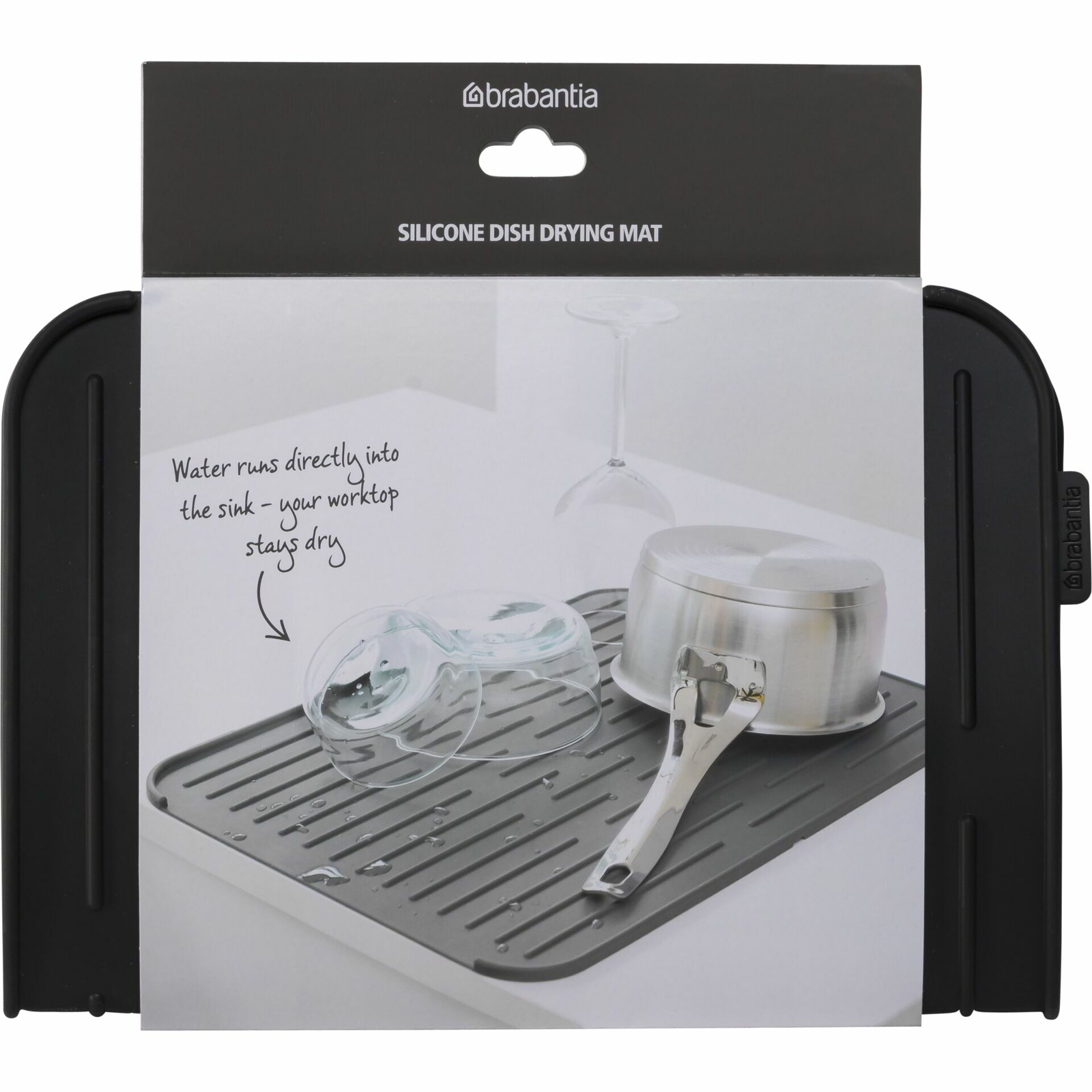 Brabantia 117442 szilikon edényszárító alátét - sötétszürke (117442)