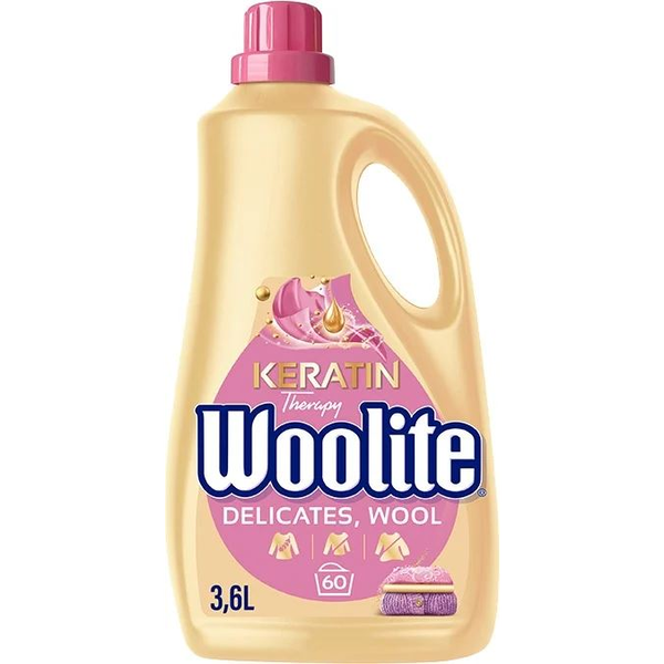 Woolite деликатен препарат с кератин 3.6L