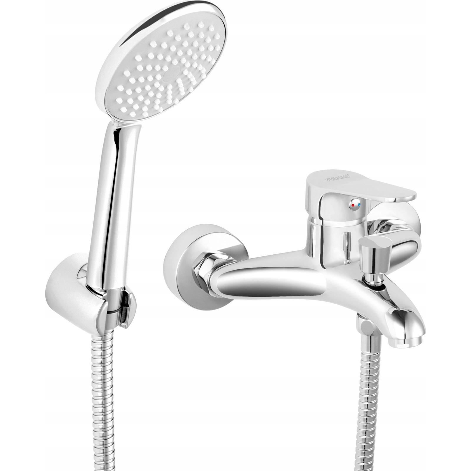 Ferro BIS11 Isso Kádcsaptelep Zuhanyszettel - Rögzített, Egykaros, Ezüst (BIS11)