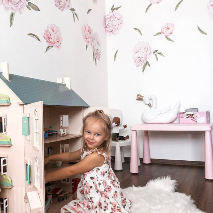 Gyerekszoba falmatrica - Bazsarózsa falmatrica (3695bf)