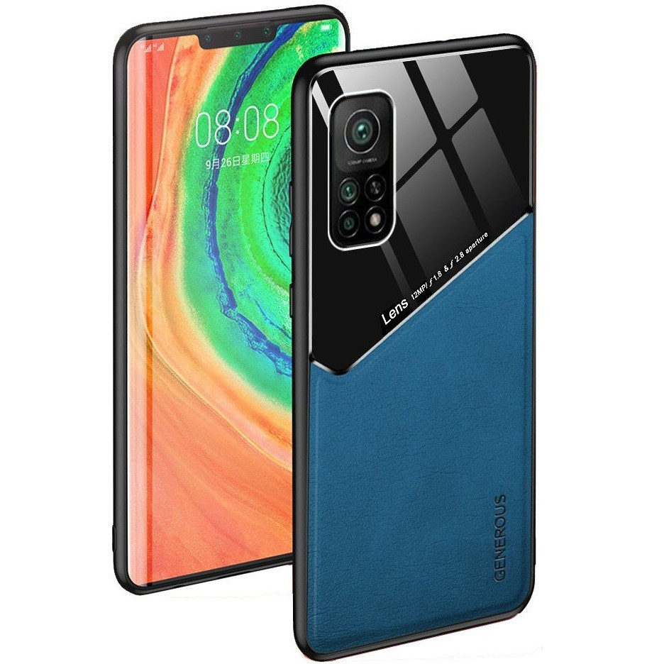 Xiaomi 12 Pro / 12 Pro (Dimensity) / 12S Pro, Szilikon tok, bőr és plexi hátlap, közepesen ütésálló, mágneses tartóval kompatibilis, Wooze Texture, kék (114439)
