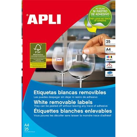 APLI 17.8x10 mm univerzális etikett, eltávolítható, kerekített sarkú 800 darab (LCA10197) (LCA10197)