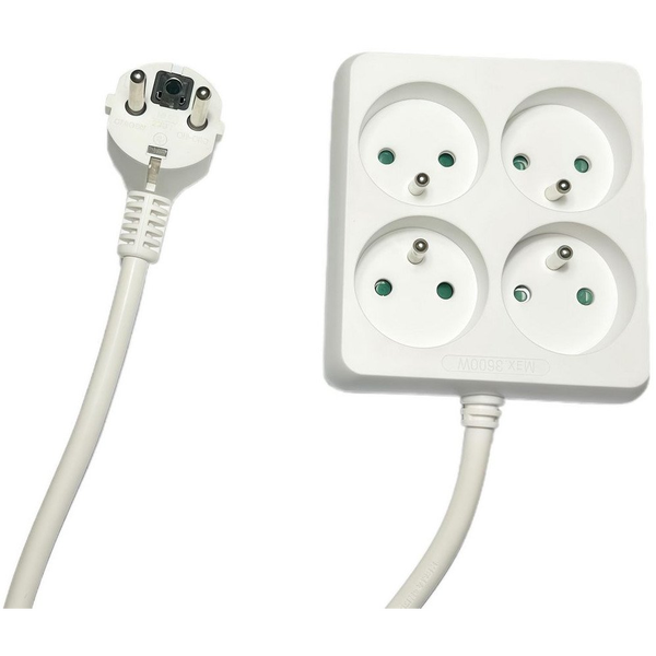 4-way Power Strip Square