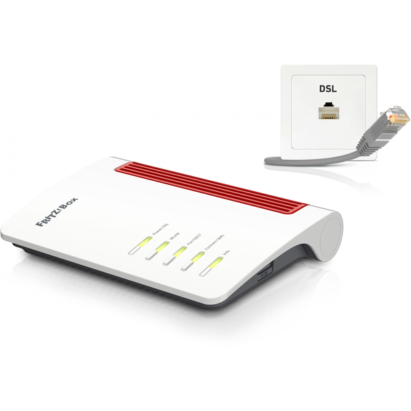 FRITZ!Box 7530 trådløs router Gigabit Ethernet Dual-band (2,4 GHz / 5 GHz) Sort, Rød, Hvid