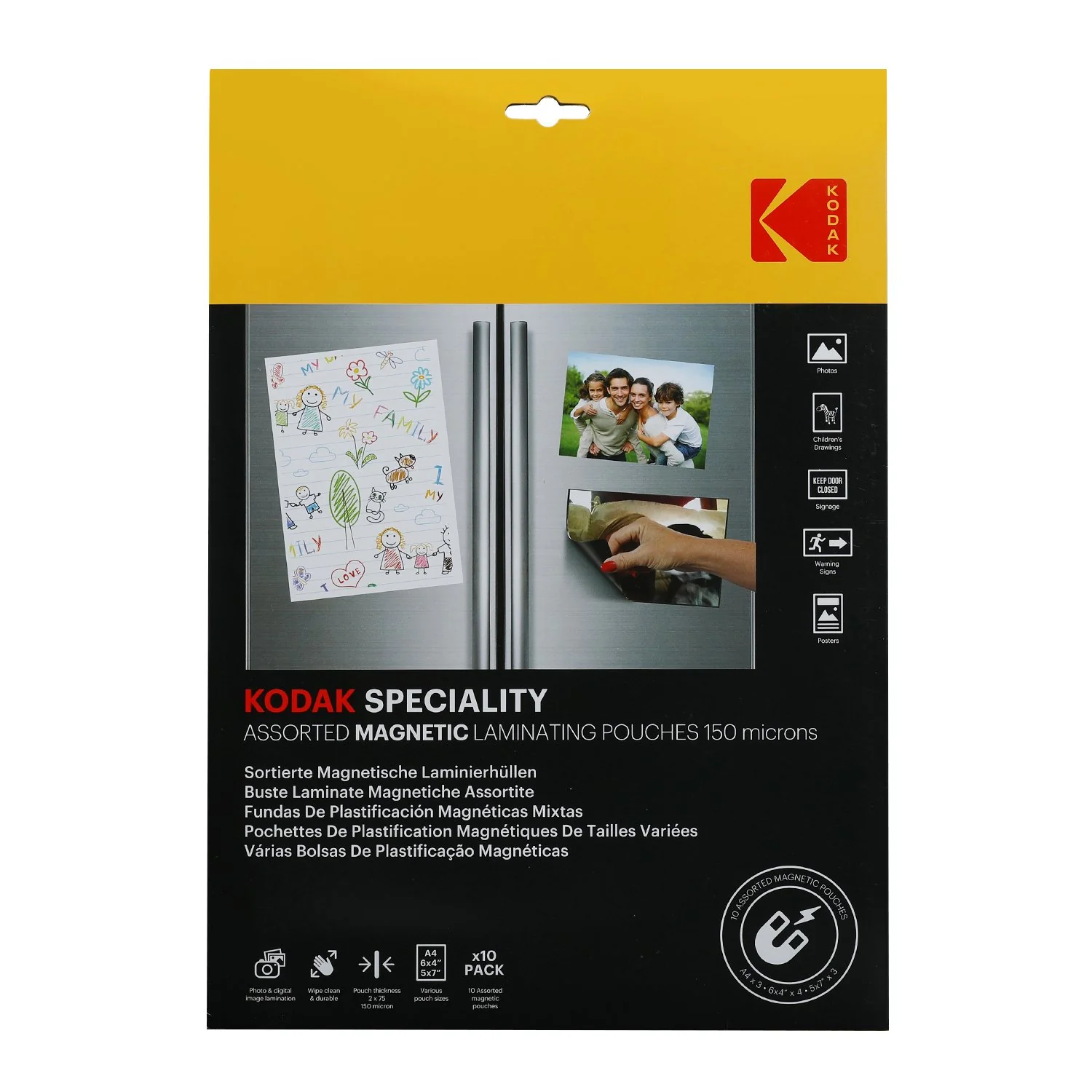 Kodak 150 mikron Mágneses lamináló fólia (10 db / csomag) (KO-LMASSMAG-PK10C)